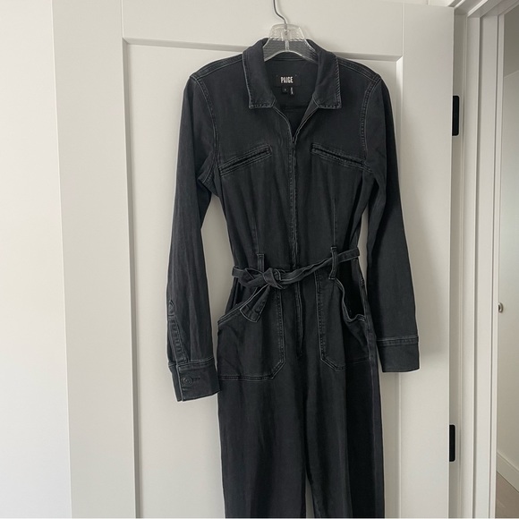 Revolve Paige Denim Black Jett jumpsuit - Picture 3 of 6